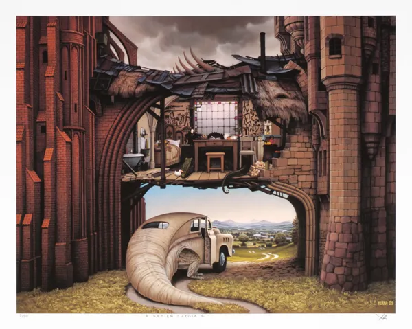 Jacek Yerka, Kamień i cegła, 2005