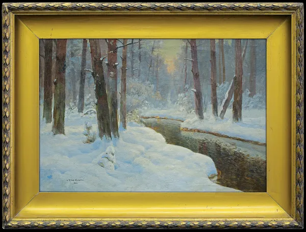Wiktor Korecki, POTOK W LESIE ZIMĄ, 1930