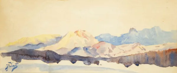 Julian Fałat, Widok na Tatry, ok. 1910