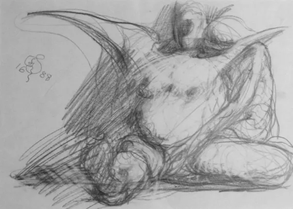 Franciszek Starowieyski, Akt skrzydlaty, 1988