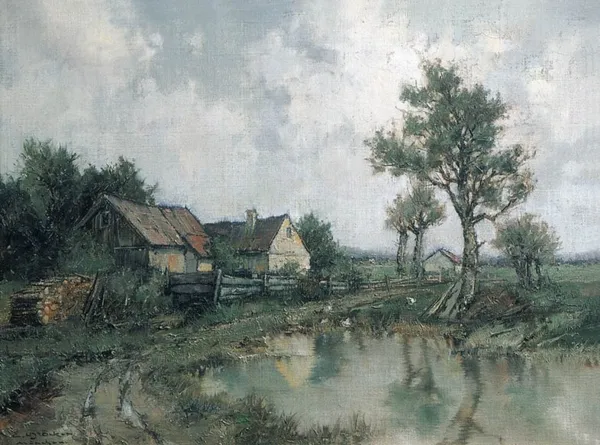 Ernst Bröcker, 85. Pejzaż wiejski ze stawem
