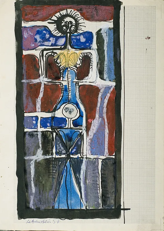 Jan Lebenstein, FIGURA OSIOWA, 1957