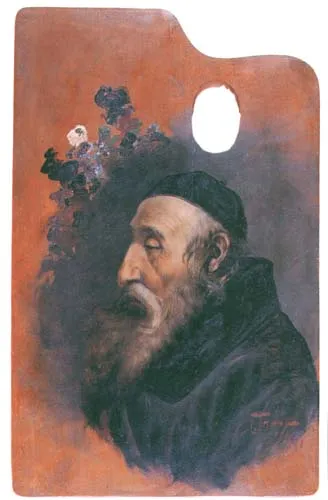 Maurycy Trębacz, Paleta malarska z portretem Żyda