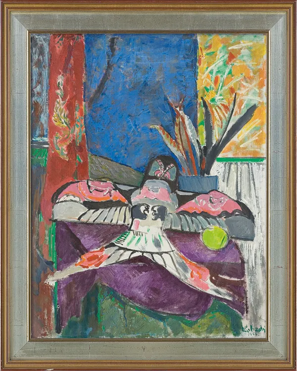 Aleksander Kobzdej, MARTWA NATURA Z LATAWCEM, 1955 