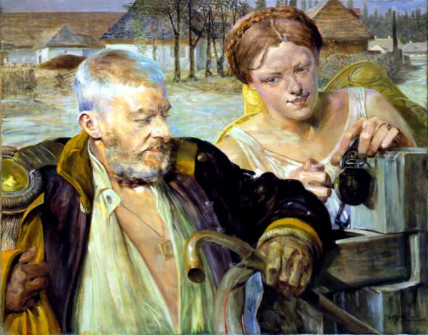 Jacek Malczewski, Moja Matko, był tu żołnierz..., 1911