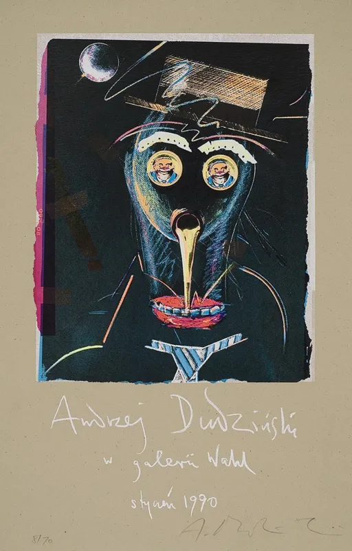 Andrzej Dudziński, Plakat Andrzej Dudziński w galerii Wahl, 1990 