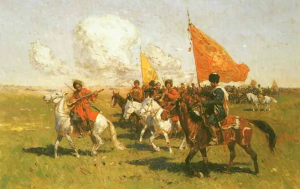 Franz Roubaud, Wyjazd Kozaków w step