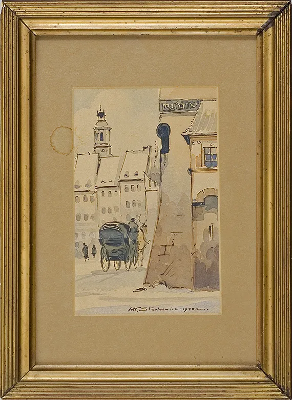 Władysław Chmieliński (Stachowicz), Widok na Rynek Starego Miasta w Warszawie, 1930