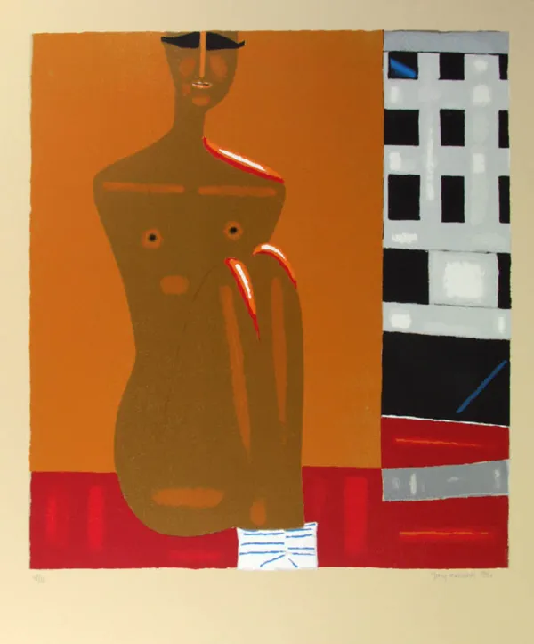 Jerzy Nowosielski, Akt na tle miasta, 1998