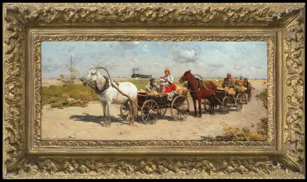 Alfred Wierusz-Kowalski, W DRODZE NA JARMARK, lata 70. XIX w. 