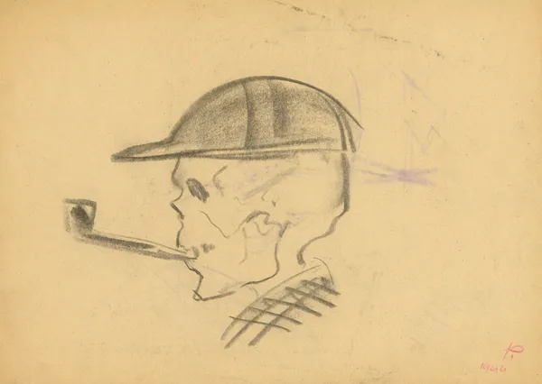 Jerzy Panek, Czaszka z fajką, 1944