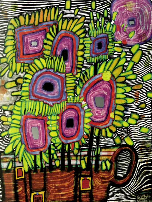 Friedensreich Hundertwasser, HOMMAGE A VAN GOGH, 1998