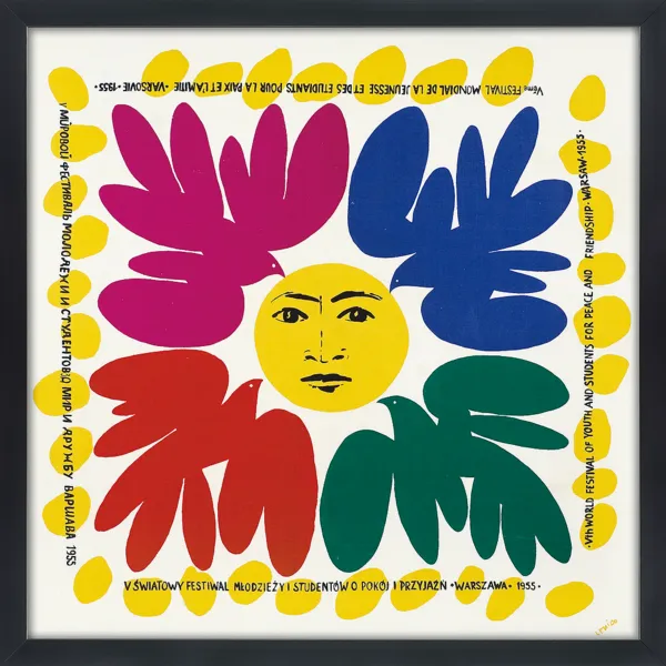 Jan Lenica, CHUSTA V FESTIWALU MŁODZIEŻY, 1955