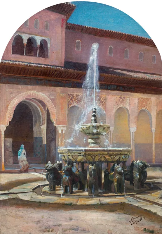 Felix Possart, DZIEDZINIEC LWÓW W ALHAMBRZE, lata 80. XIX w.