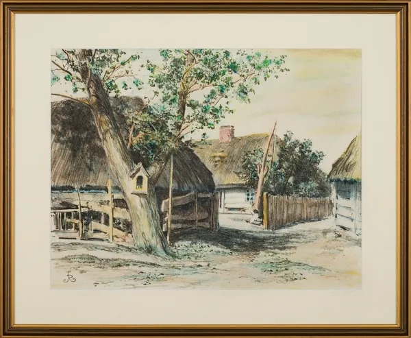 Józef Rapacki, Widok zagrody, ok. 1921