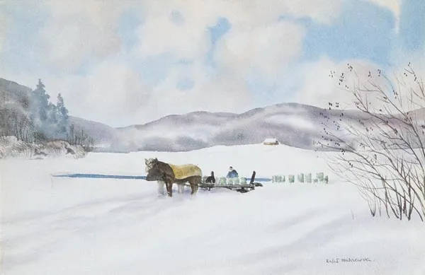 Rafał Malczewski, Zaprzęg na śnieżnej polanie, po 1942