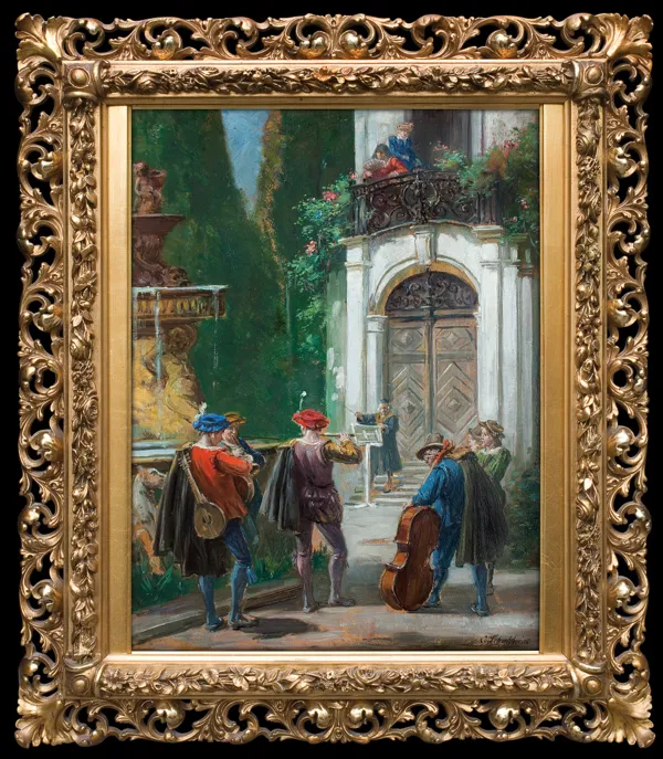 Carl Schultheiss, MUZYKANCI PRZED PAŁACEM