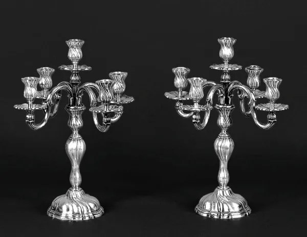 Autor nierozpoznany, PARA KANDELABRÓW, ok. 1925