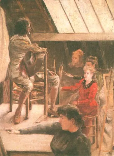 Autor nierozpoznany, W pracowni malarza