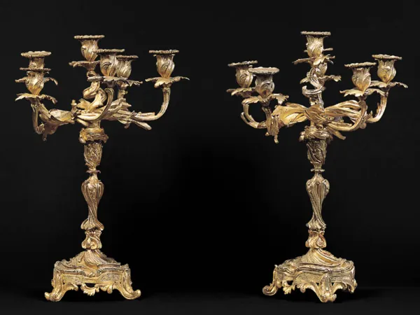 Autor nierozpoznany, PARA KANDELABRÓW, druga poł. XIX w.