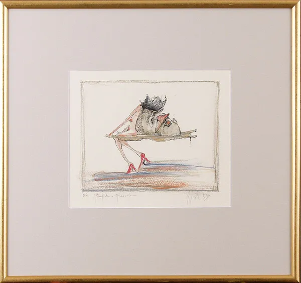 Alicja Wahl, Akt z głową na noszach, 1990