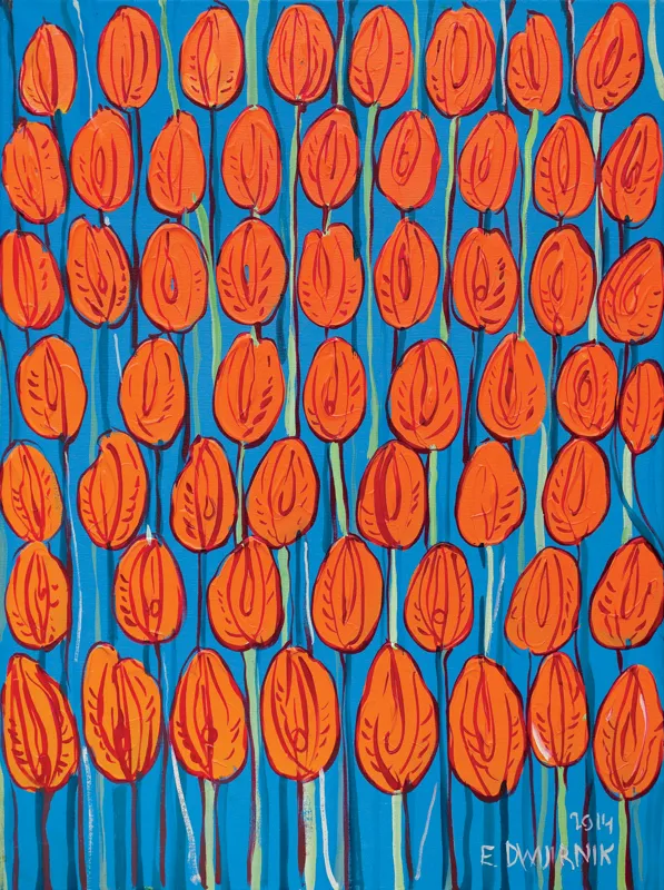 Edward Dwurnik, CZERWONE TULIPANY, 2014