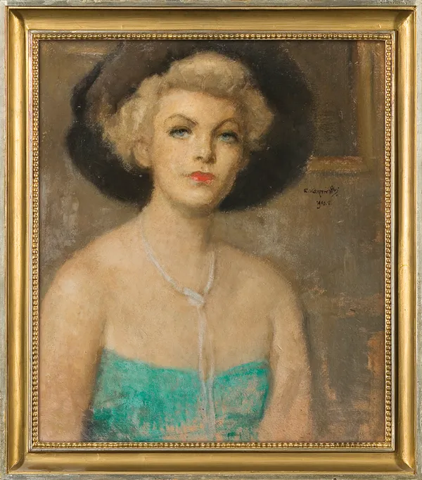 Alfons Karpiński, PORTRET DAMY, 1950