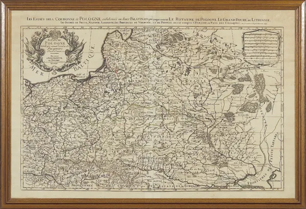 Guillaume Sanson de Abbeville, ETATS DE POLOGNE... - MAPA POLSKI, 1692