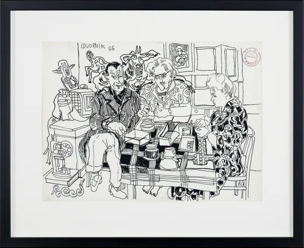 Edward Dwurnik, Koszmarne chałupnictwo, z cyklu Pomysły, 1966 