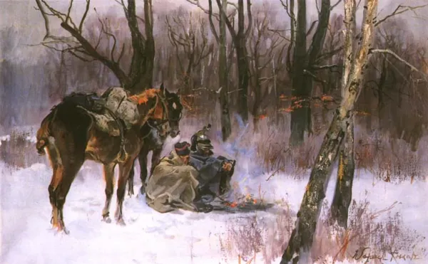 Wojciech Kossak, Żołnierze napoleońscy przy ognisku