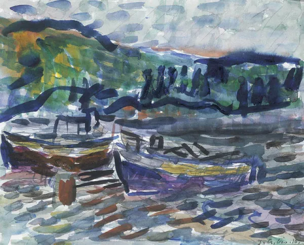 Jan Cybis, Łodzie w Orłowie, 1970