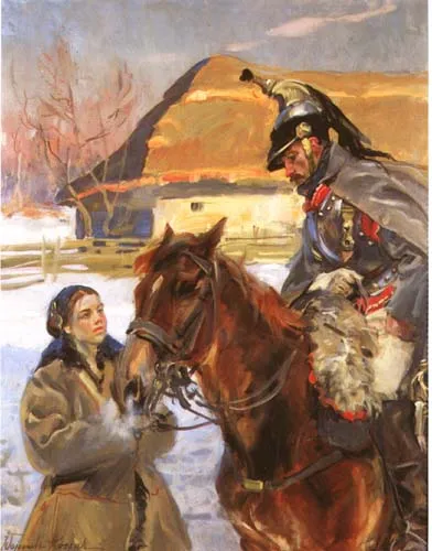 Wojciech Kossak, Kirasjer i dziewczyna