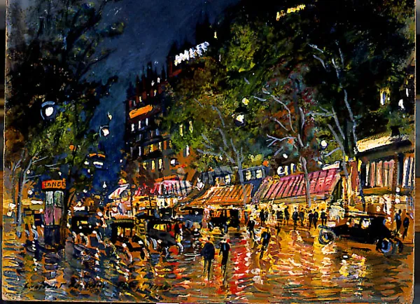 Konstanty Korovin, Bulwary paryskie nocą, 1936
