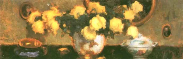 Alfons Karpiński, Żółte róże, ok. 1930