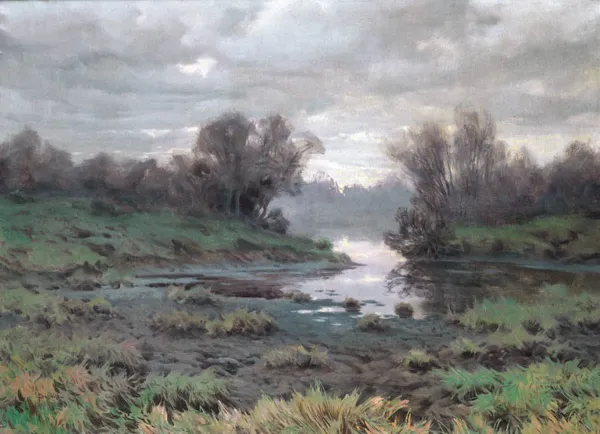 Jan Grubiński, Pejzaż nadwodny, ok. 1910