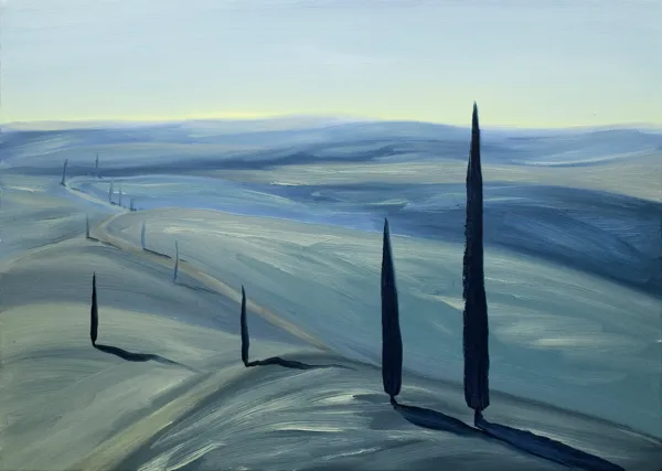 Jacek Malinowski, Pejzaż z cyprysami, 2014