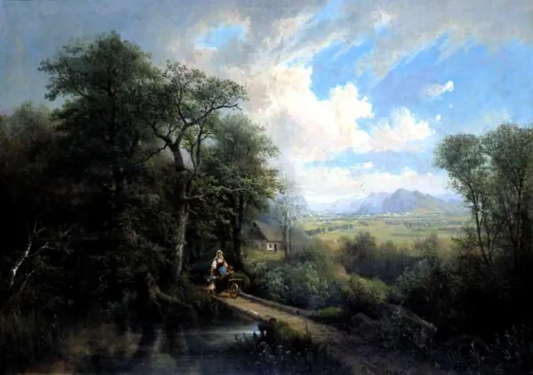 Josef Burgaritzki, Pejzaż z mostkiem