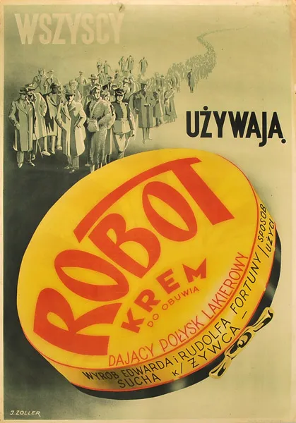 J. Zoller, Krem do obuwia ROBOT, lata 30. XX w.