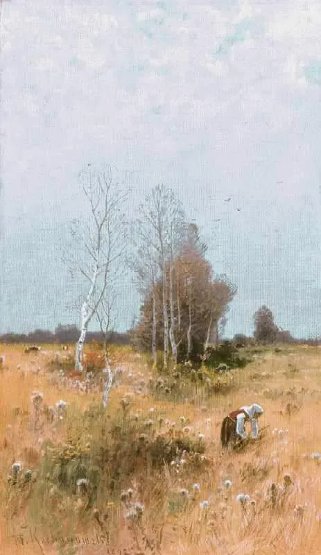 Roman Kochanowski, Zbieranie chrustu, 1872