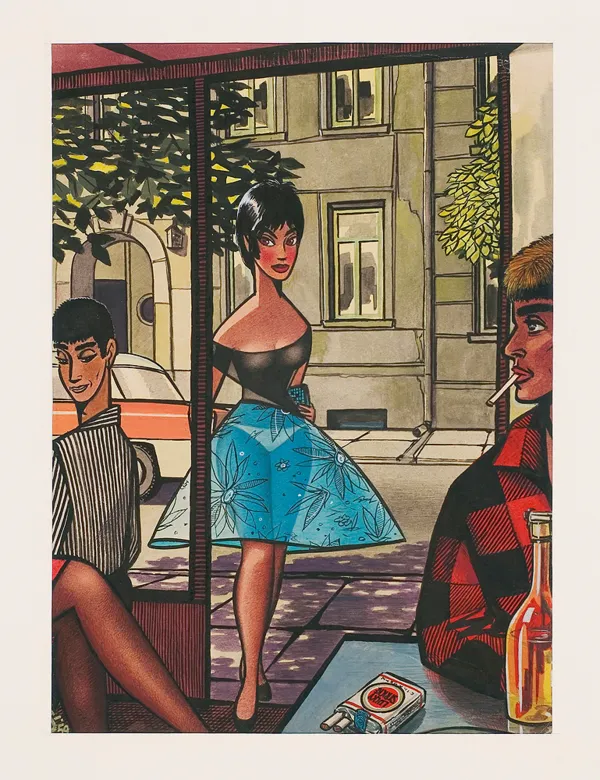 Jerzy Szelągowski, W kawiarni, 1959