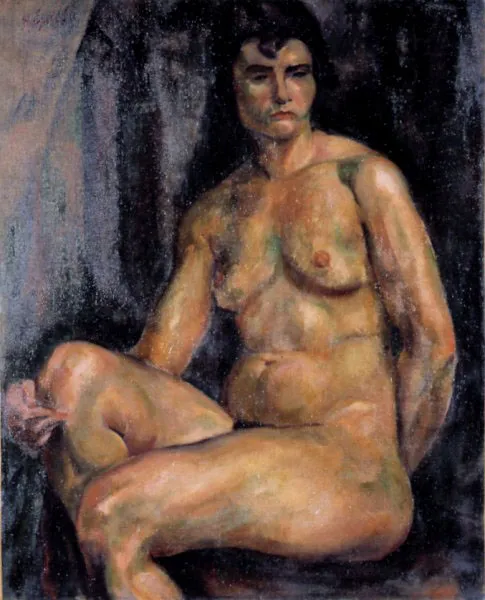 Henryk Epstein, Akt siedzącej kobiety, ok. 1920