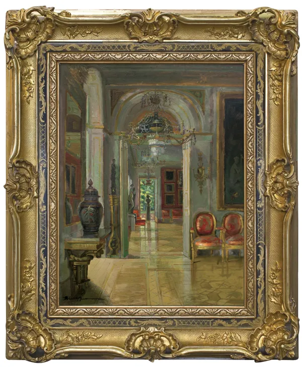 Błażej  Iwanowski, WNĘTRZE PAŁACU NA WODZIE W ŁAZIENKACH WARSZAWSKIC