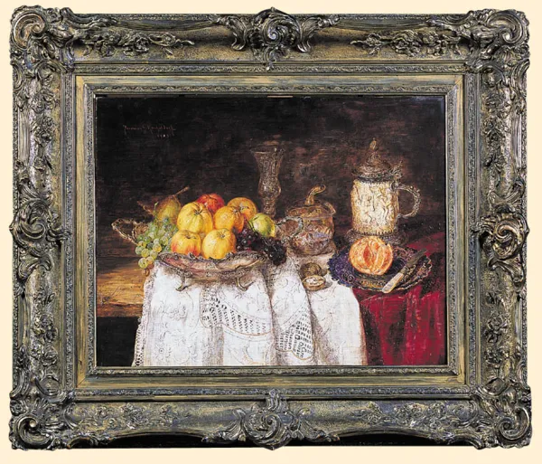 Hermann J. Gottlieb  Kricheldorf, Martwa natura z owocami, 1905