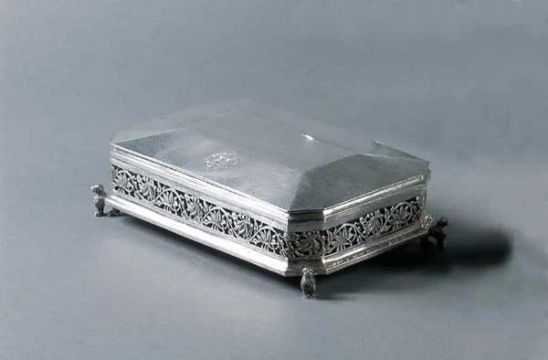 Autor nierozpoznany, Srebrne pudełko na cygara, ok. 1910
