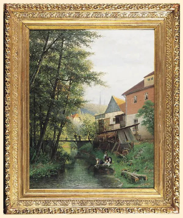 Jacobus Johannes van Poorten, PRACZKI NAD POTOKIEM, 1883