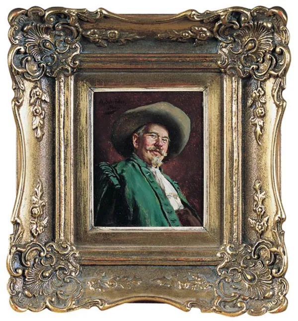 Albert Friedrich Schrőder, PORTRET MĘŻCZYZNY W KAPELUSZU