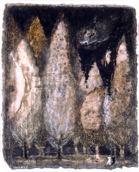 Józef Wilkoń, Romantyczna para w lesie