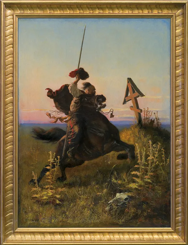 Alfons Dunin Borkowski, KOZAK W STEPIE, 1881