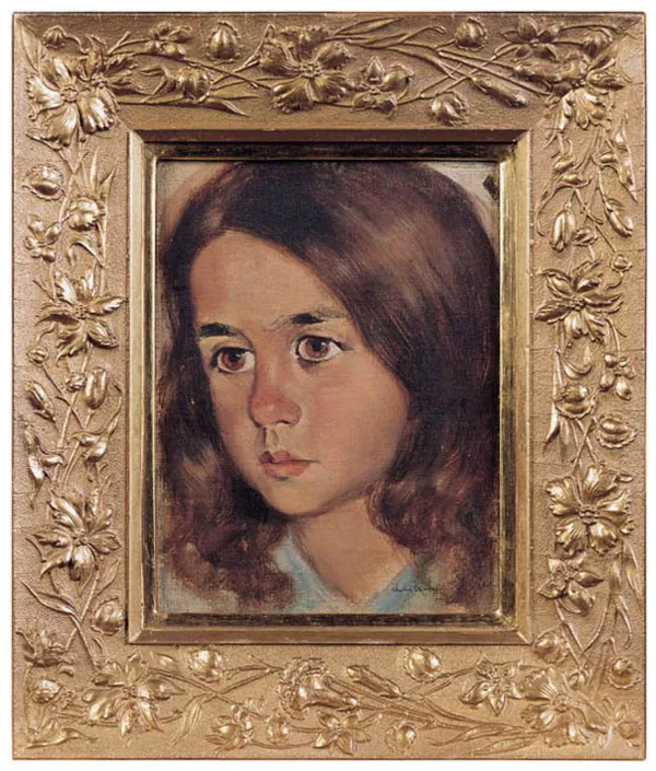 Leon Lewkowicz, PORTRET CIEMNOWŁOSEJ DZIEWCZYNKI