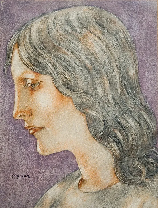 Eugeniusz Zak, GŁOWA DZIEWCZYNY Z PROFILU, 1915-1920